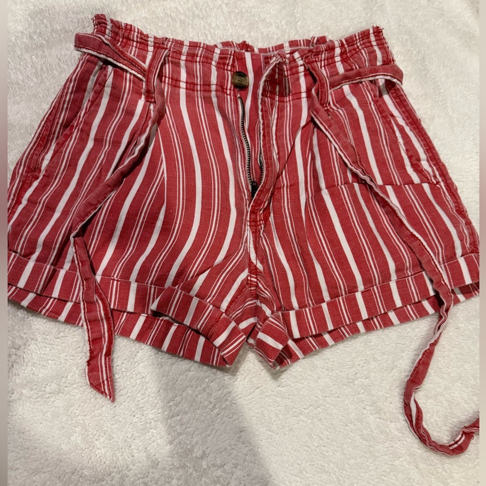 American Eagle Outfitters High Waist Red Shorts